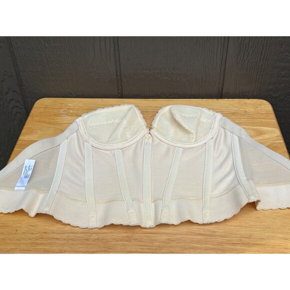 Adonna For JCPenney Fully Padded Backless Strapless Longline Bra 34A Champagne - Picture 12 of 13